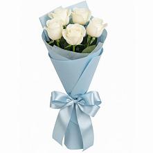 Букет 5 Белых роз Проуд в Бродовом