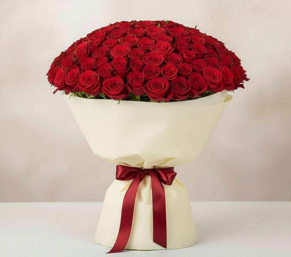Букет 101 Красная роза Милано в Бродовом