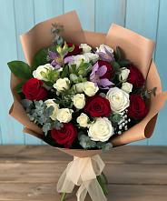 Букет цветов из:  Розы и Альстромерии в Бродовом