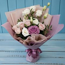 Букет цветов из:  Розы и Лизиантусы в Бродовом