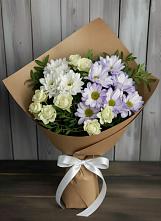 Букет цветов из:  Хризантемы и Розы в Бродовом