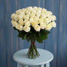 Букет 51 Белая роза Эдлесс Лав в Бродовом