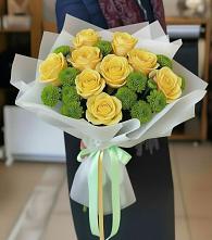 Букет цветов из:  Хризантемы и Розы в Бродовом