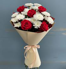Букет цветов из:  Розы и Хризантемы в Бродовом