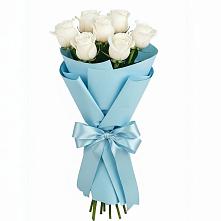 Букет 7 белых роз Проуд в Бродовом