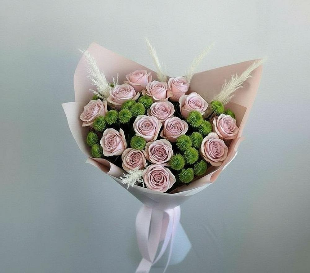 Букет цветов из: Розы и Хризантемы в Бродовом