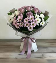 Букет цветов из:  Хризантемы и Розы в Бродовом