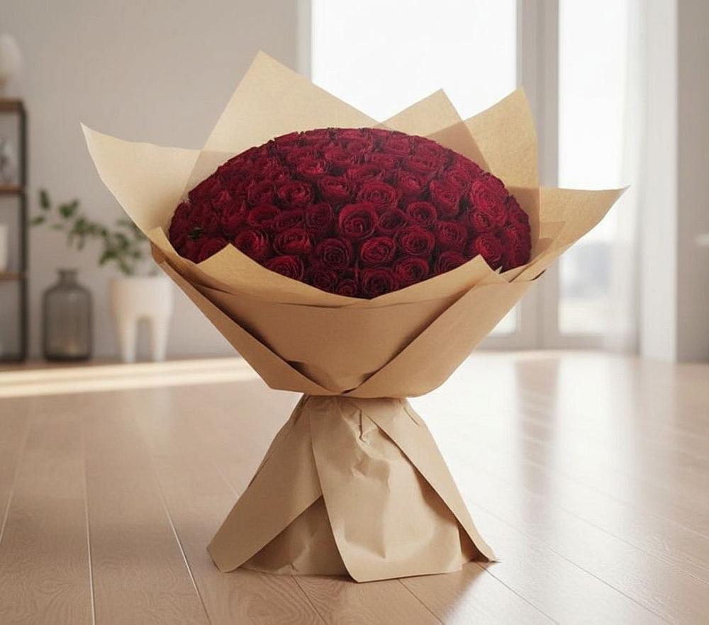 Букет 101 Красная роза в Бродовом