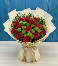 Букет цветов из:  Розы и Хризантемы в Бродовом