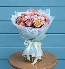 Букет цветов из:  Хризантемы и Розы в Бродовом