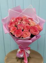 Букет 15 Розовых роз Равель в Бродовом