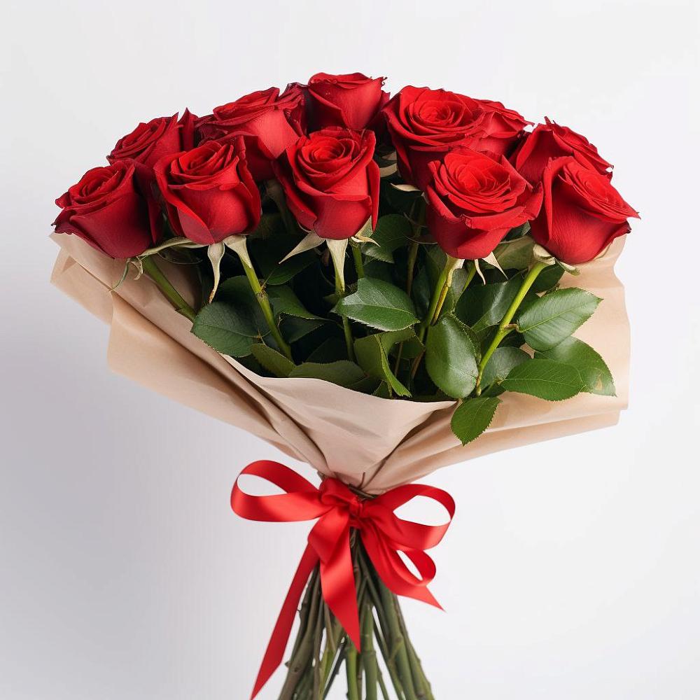 Букет 11 Красных роз Эдлесс Лав в Бродовом